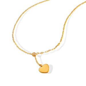 Drop Heart Necklace