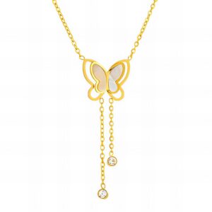 Butterfly With A Drop Necklace