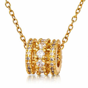 Stone Rings Pendant Necklace