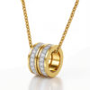 Double Ring Pendant Necklace