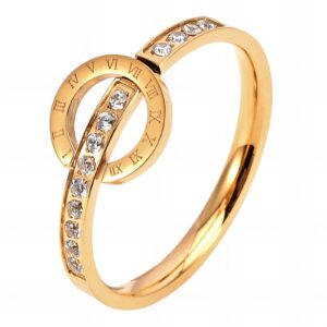 Roman Numbered Stone Ring