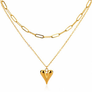 Double Heart & Statement Necklace