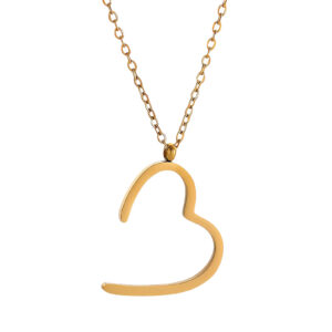 Semi Heart Pendant Necklace