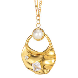 Pearl Pendant Statement Necklace