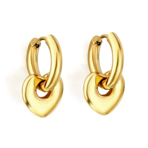 Circle With Heart Shaped Accessories Earrings