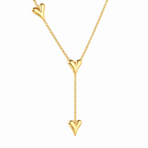 Triple Heart Pendant Necklace