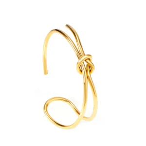 Hard bangle with minimalist clasp