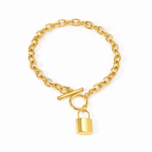 Key Lock Charm Bracelet