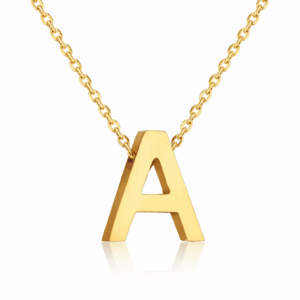 Letter 'A' Initial Necklace