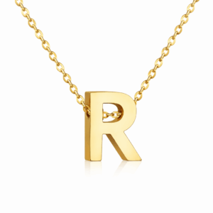 Letter 'R' Initial Necklace