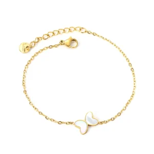 White Butterfly Bracelet